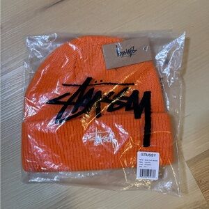 Stussy Vibrant Orange Knit Beanie